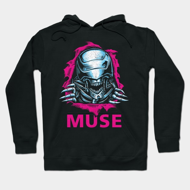 Muse cyborg Hoodie by Press Play Ent